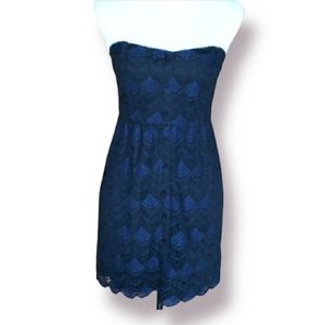 Volcom Lace Strapless Dress Reckless Vex